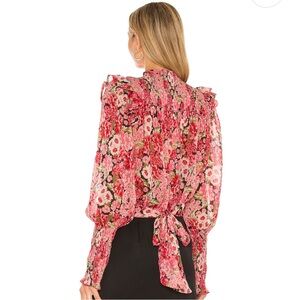 Bardot Remi Floral Blouse - Pink Gardenia - XS